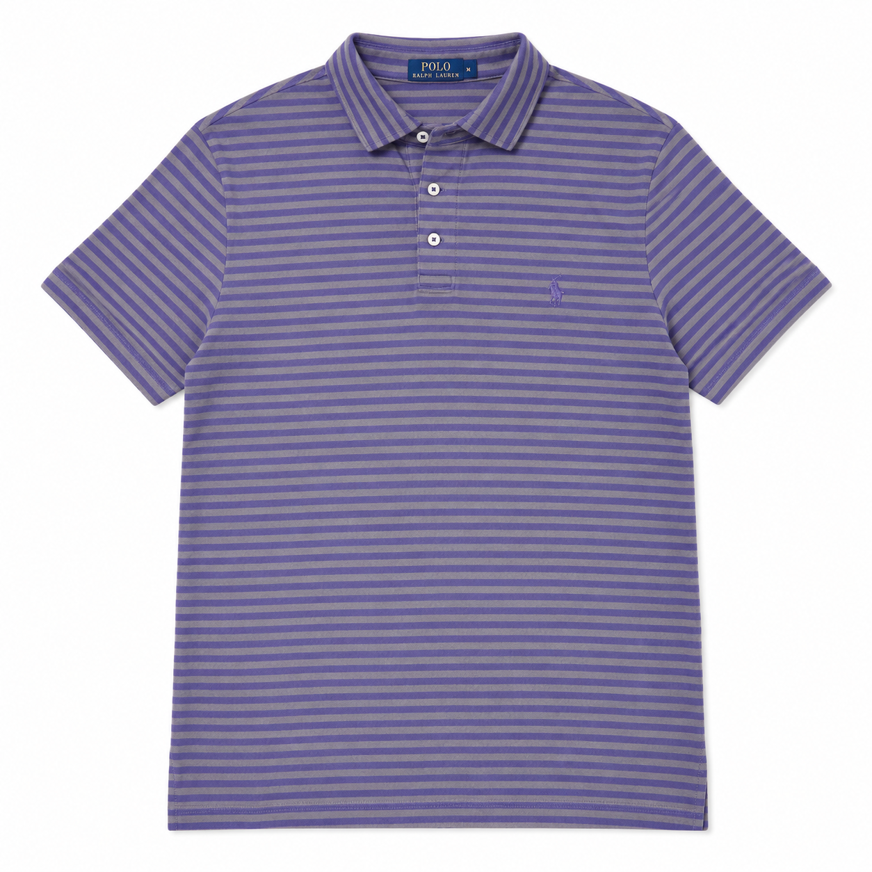 Authentic Ralph Lauren Purple Striped Polo Shirt