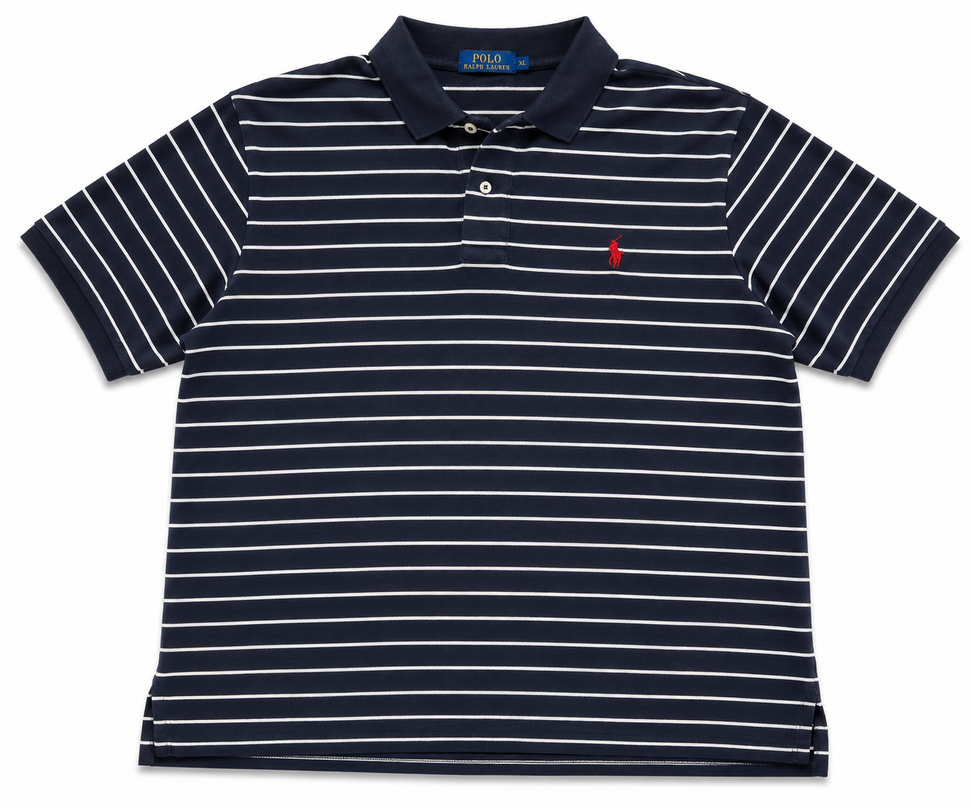 Authentic Polo Ralph Lauren Navy Striped Polo Shirt