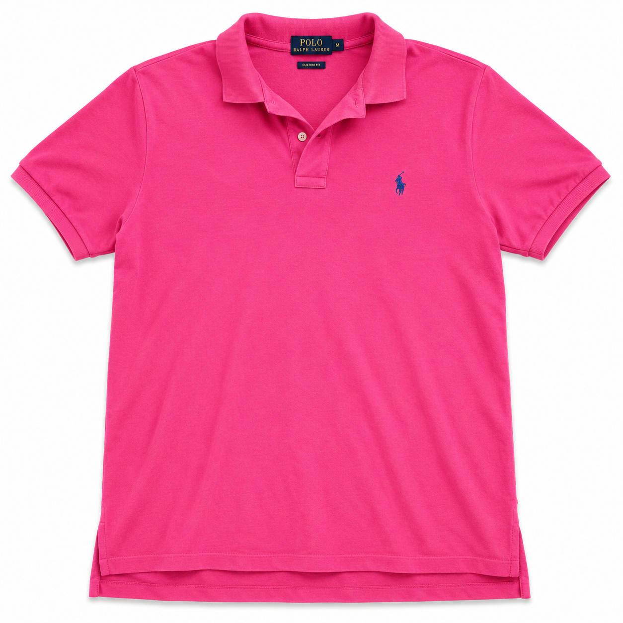 Authentic Ralph Lauren Pink Polo Shirt Blue Pony Logo