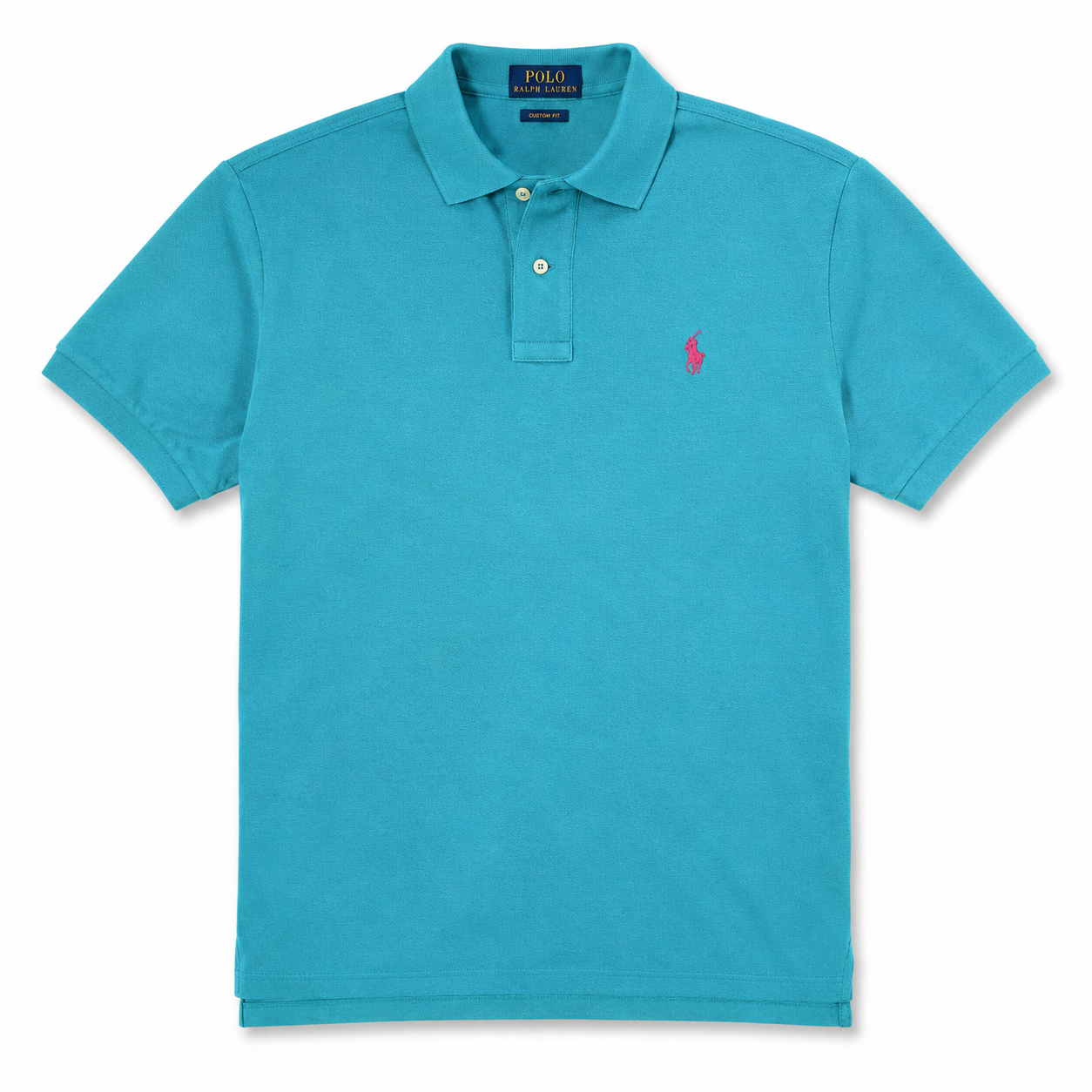 Authentic Polo Ralph Lauren Turquoise Custom Fit Polo Shirt