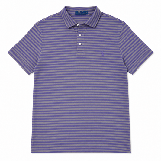 Authentic Ralph Lauren Purple Striped Polo Shirt