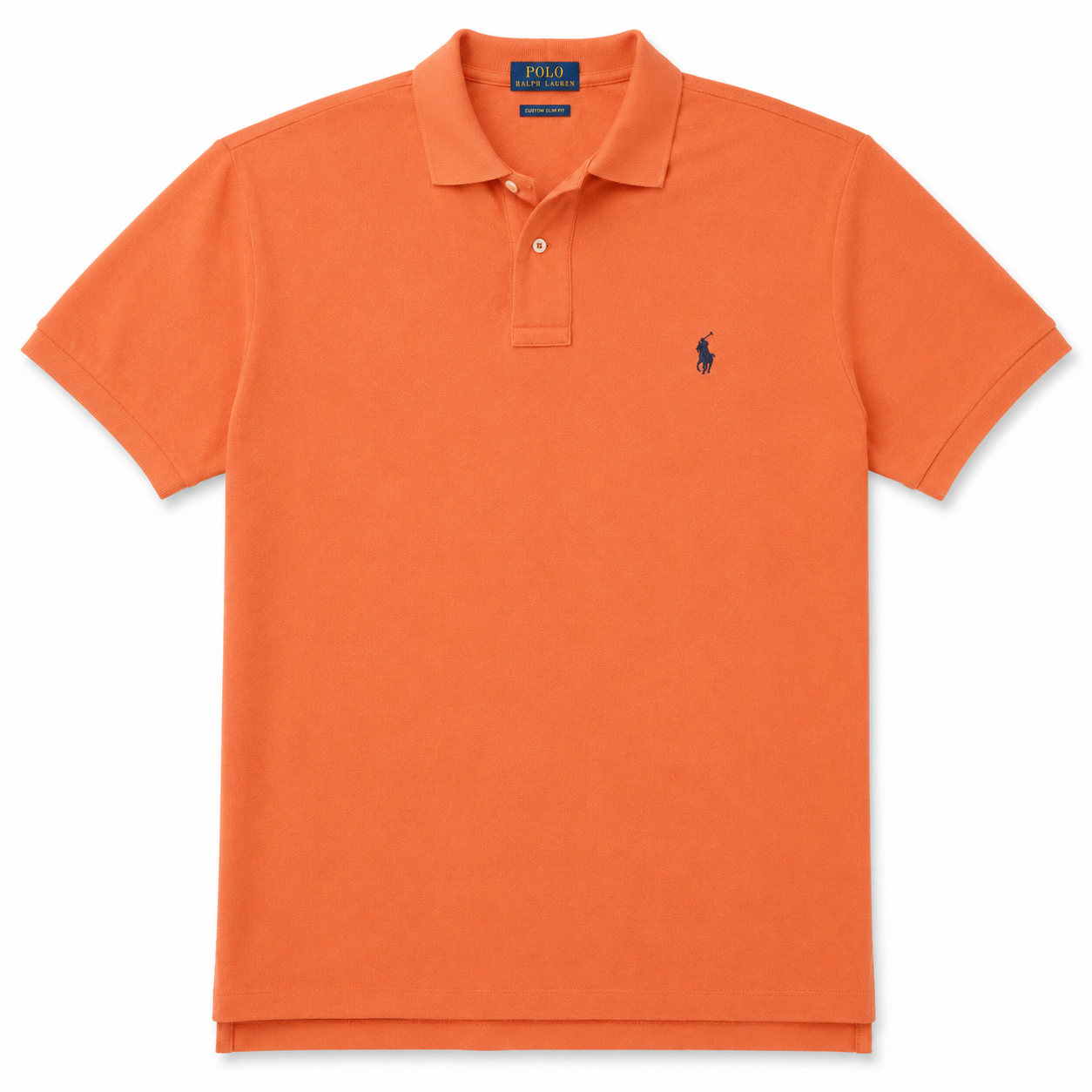 Authentic Polo Ralph Lauren Orange Custom Slim Fit Polo Shirt