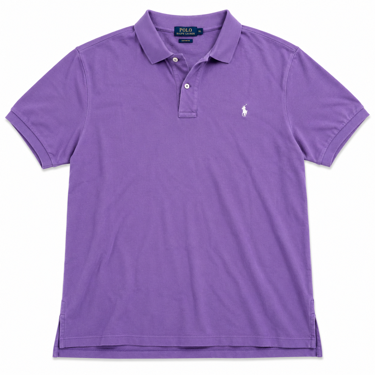 Authentic Ralph Lauren Purple Polo Shirt White Pony Logo