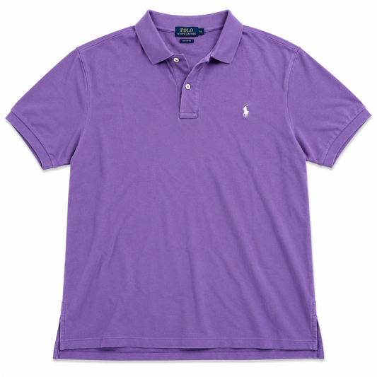 Authentic Ralph Lauren Purple Polo Shirt White Pony Logo