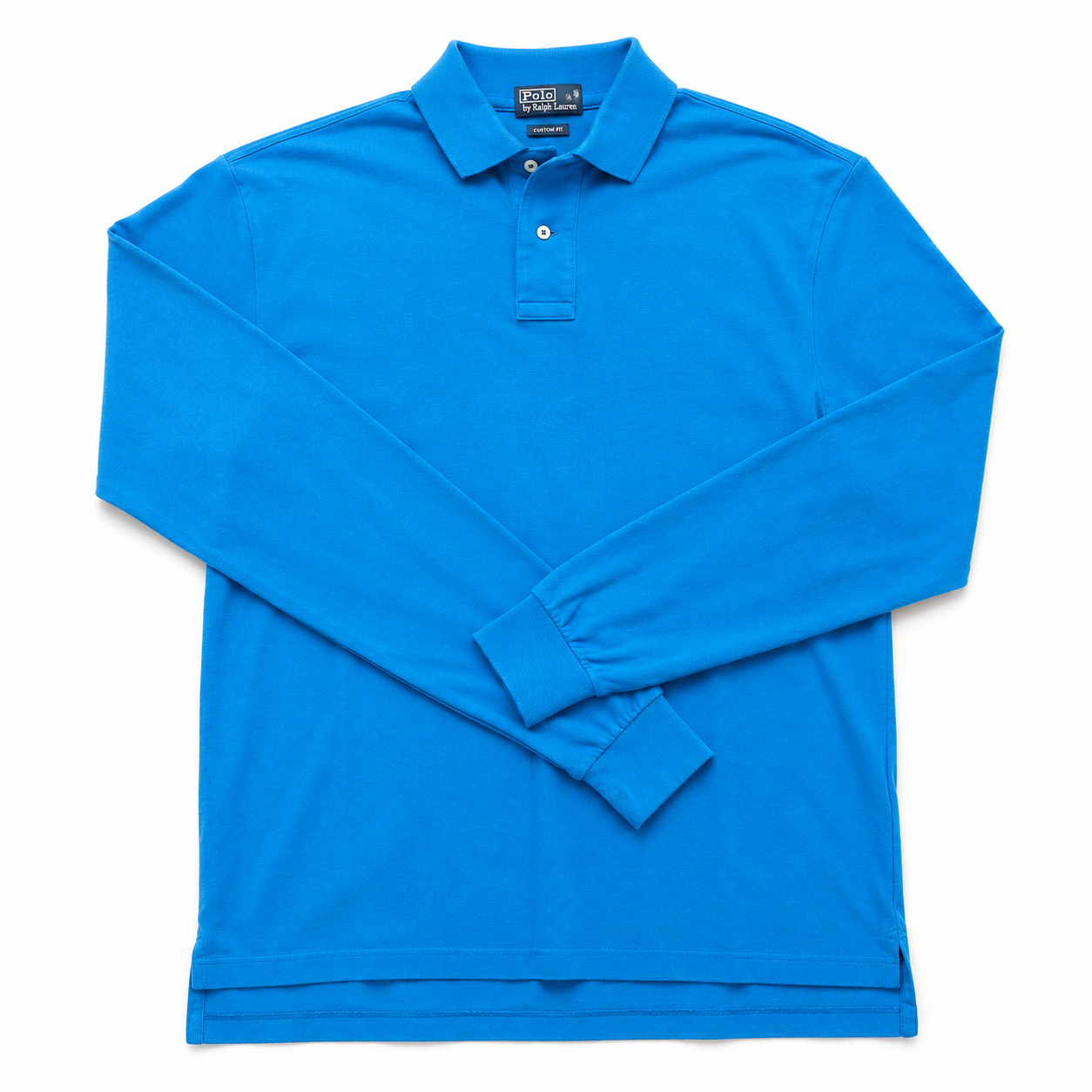 Authentic Polo Ralph Lauren Blue Long Sleeve Polo Shirt Size L