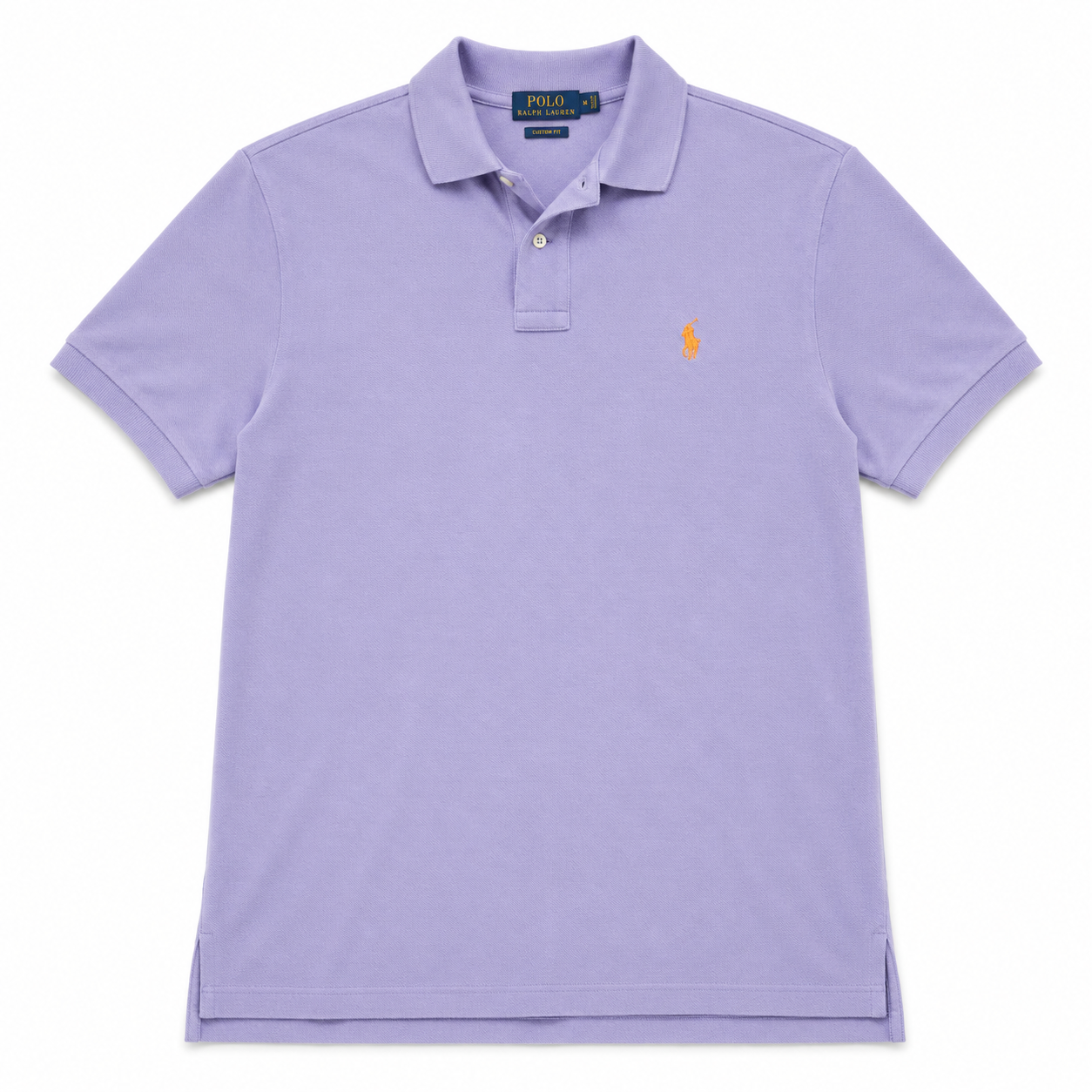 Authentic Polo Ralph Lauren Lavender Polo Shirt Orange Pony Size M