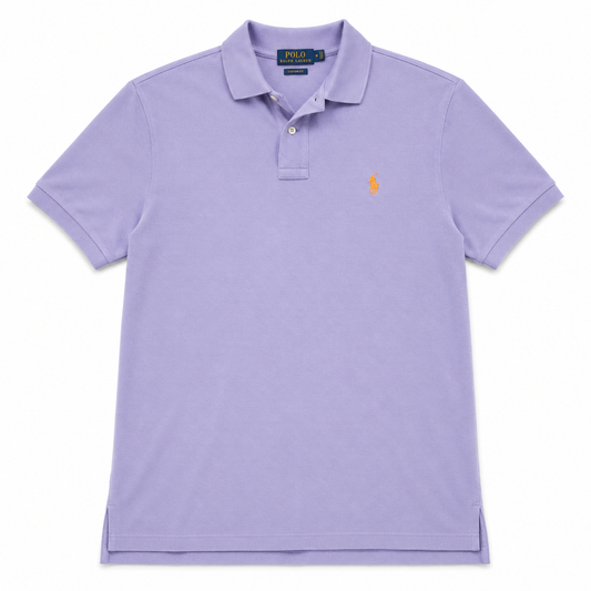 Authentic Polo Ralph Lauren Lavender Polo Shirt Orange Pony Size M